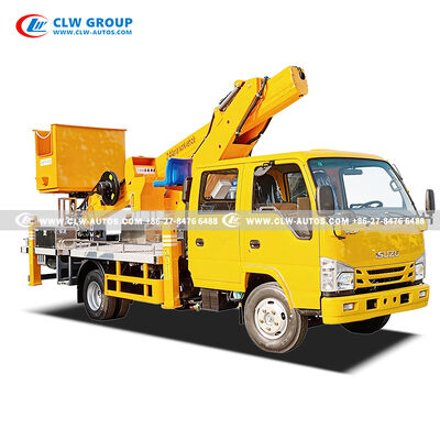 Isuzu 24m Aerial Work Truck with CAN-bus Control & 7-Section Telescopic Boom for High-Reach Operations