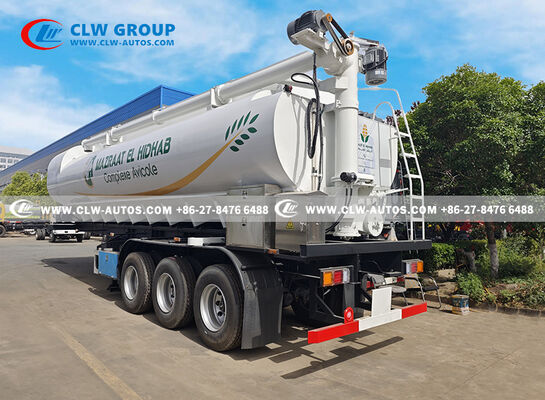 50m³ Bulk Feed Semi-trailer with Hydraulic Auger System and Carbon Steel Construction