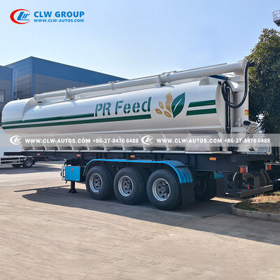 50m³ Carbon Steel Bulk Feed Delivery Truck with 360° Rotatable Auger and U-Shaped Tank