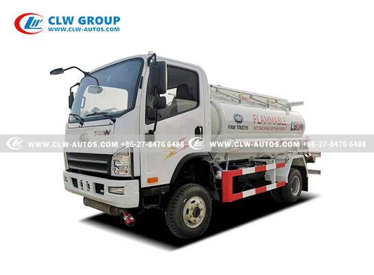 FAW 5,000L Fuel Bowser – 4x2 Light-Duty Diesel Tanker with Carbon Steel Tank for Urban & Remote Refueling