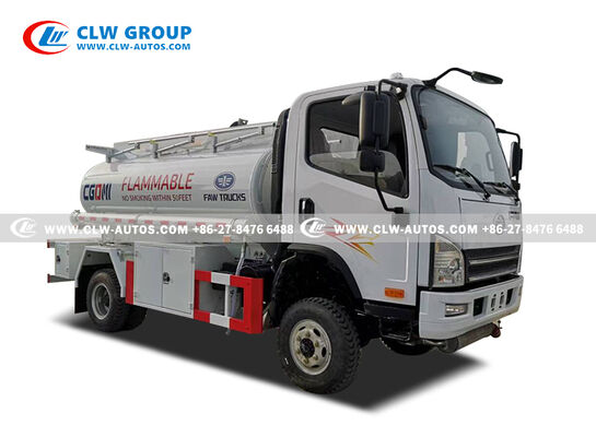 FAW 5,000L Fuel Bowser – 4x2 Light-Duty Diesel Tanker with Carbon Steel Tank for Urban & Remote Refueling