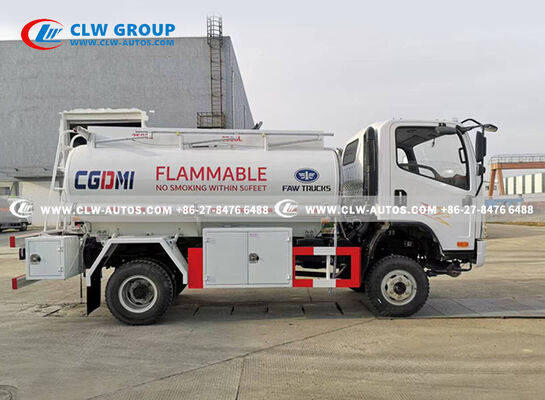 FAW 5,000L Fuel Bowser – 4x2 Light-Duty Diesel Tanker with Carbon Steel Tank for Urban & Remote Refueling