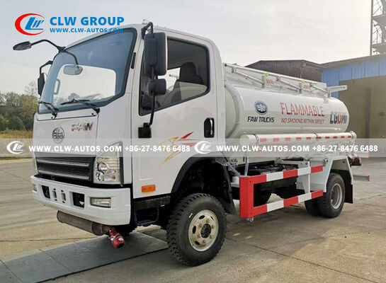 FAW 5,000L Fuel Bowser – 4x2 Light-Duty Diesel Tanker with Carbon Steel Tank for Urban & Remote Refueling