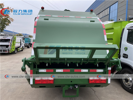 LHD Dongfeng 6cbm Compressed Garbage Truck With Double Operation System